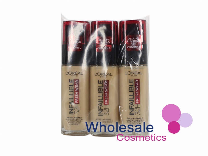 6 x L'Oreal Infaillible 32HR Fresh Wear Foundation - 180 GOLDEN LINEN
